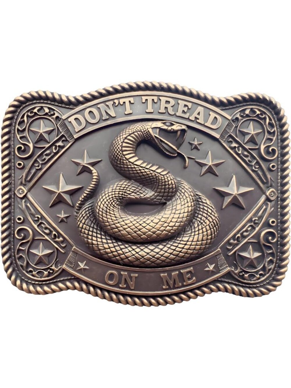 Men 003 Bronze Snake Vintage Cowboy Buckle Texas Map Longhorn Rodeo Belt